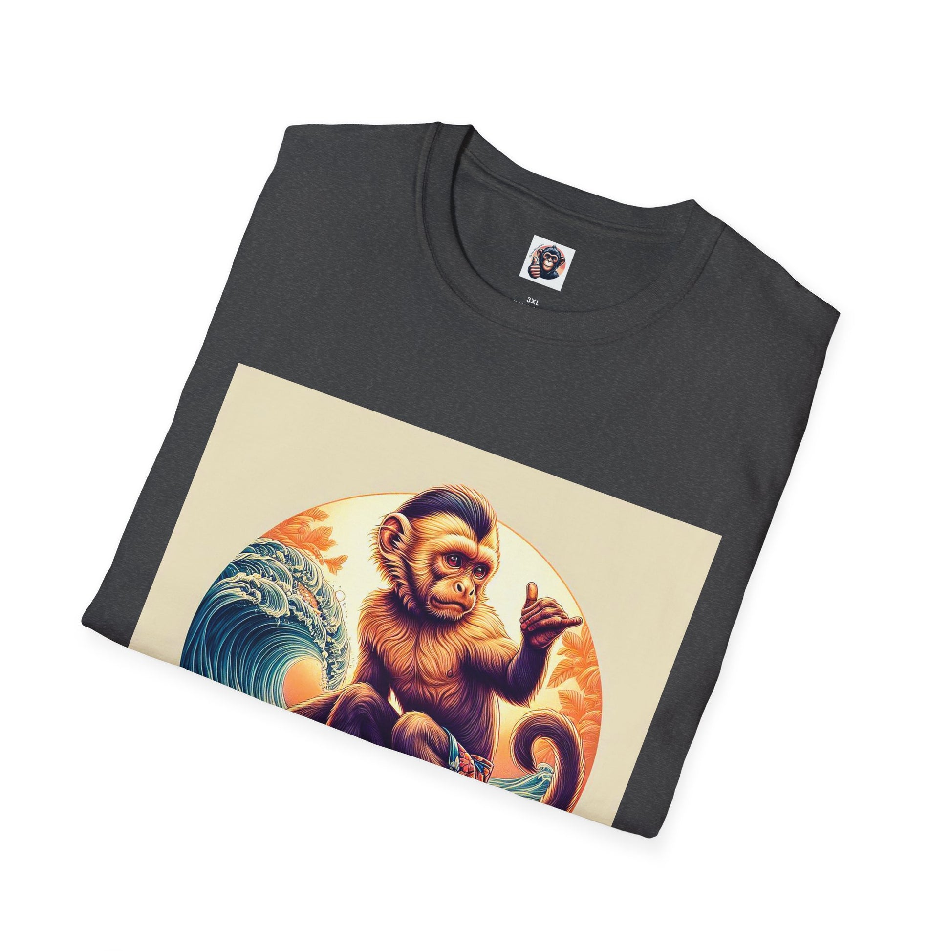 Capuchin Monkey surfs up T-Shirt Printify