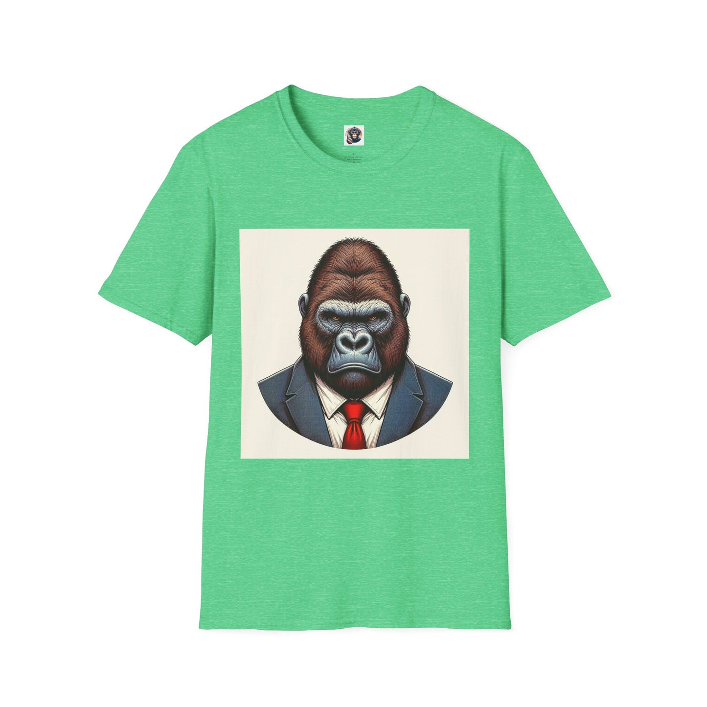 Gorilla mean boss T-Shirt Printify S Heather Irish Green