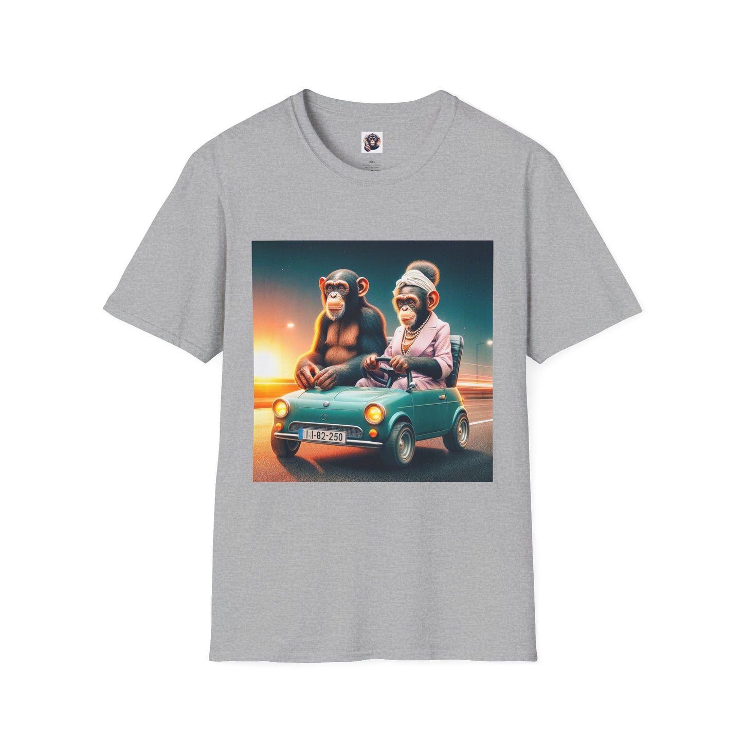 Wacky Bonobo couple T-Shirt Printify XS Sport Grey