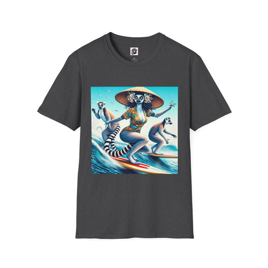 Lemurs ocean party T-Shirt Printify XS Dark Heather