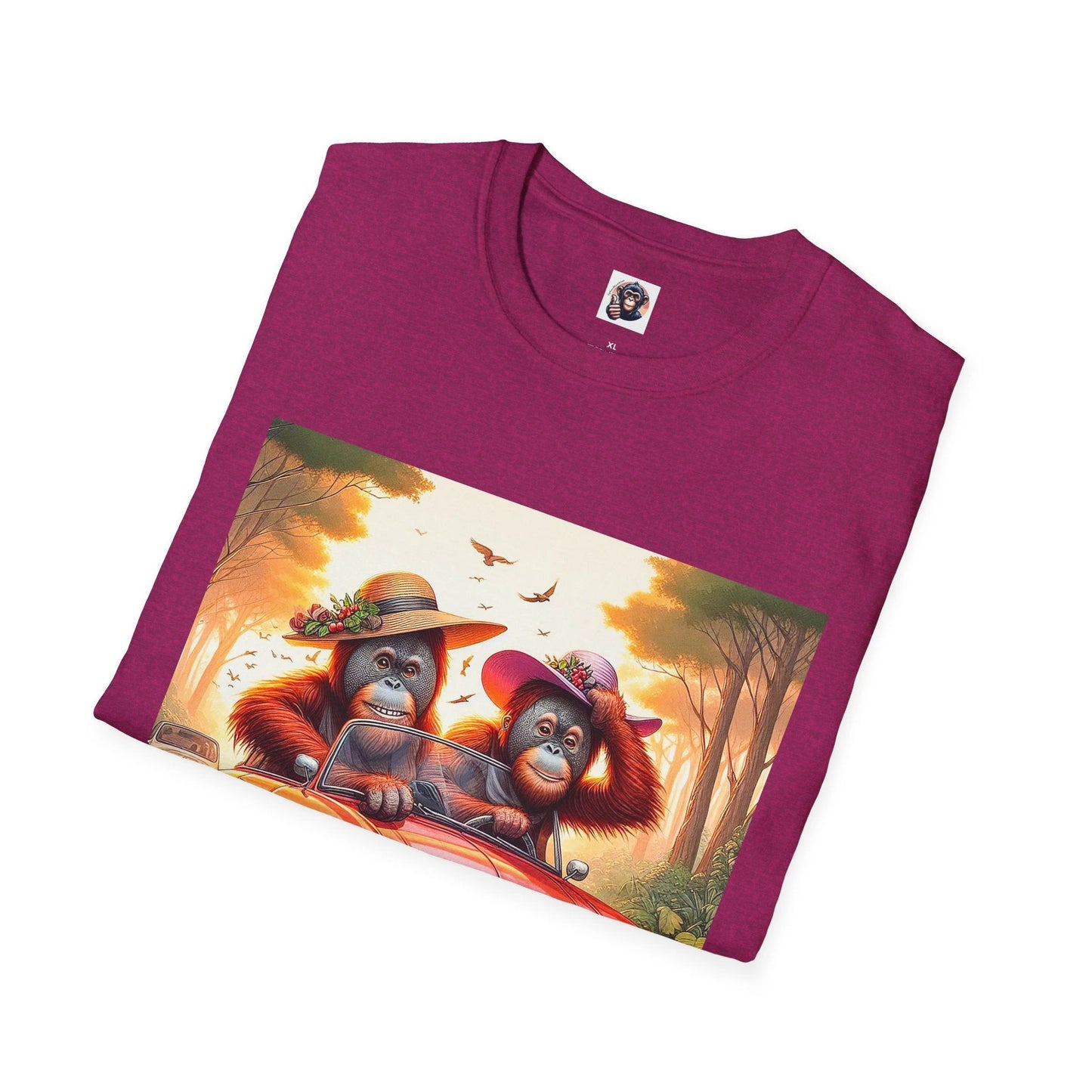 Wacky Orangutans red car by Printify