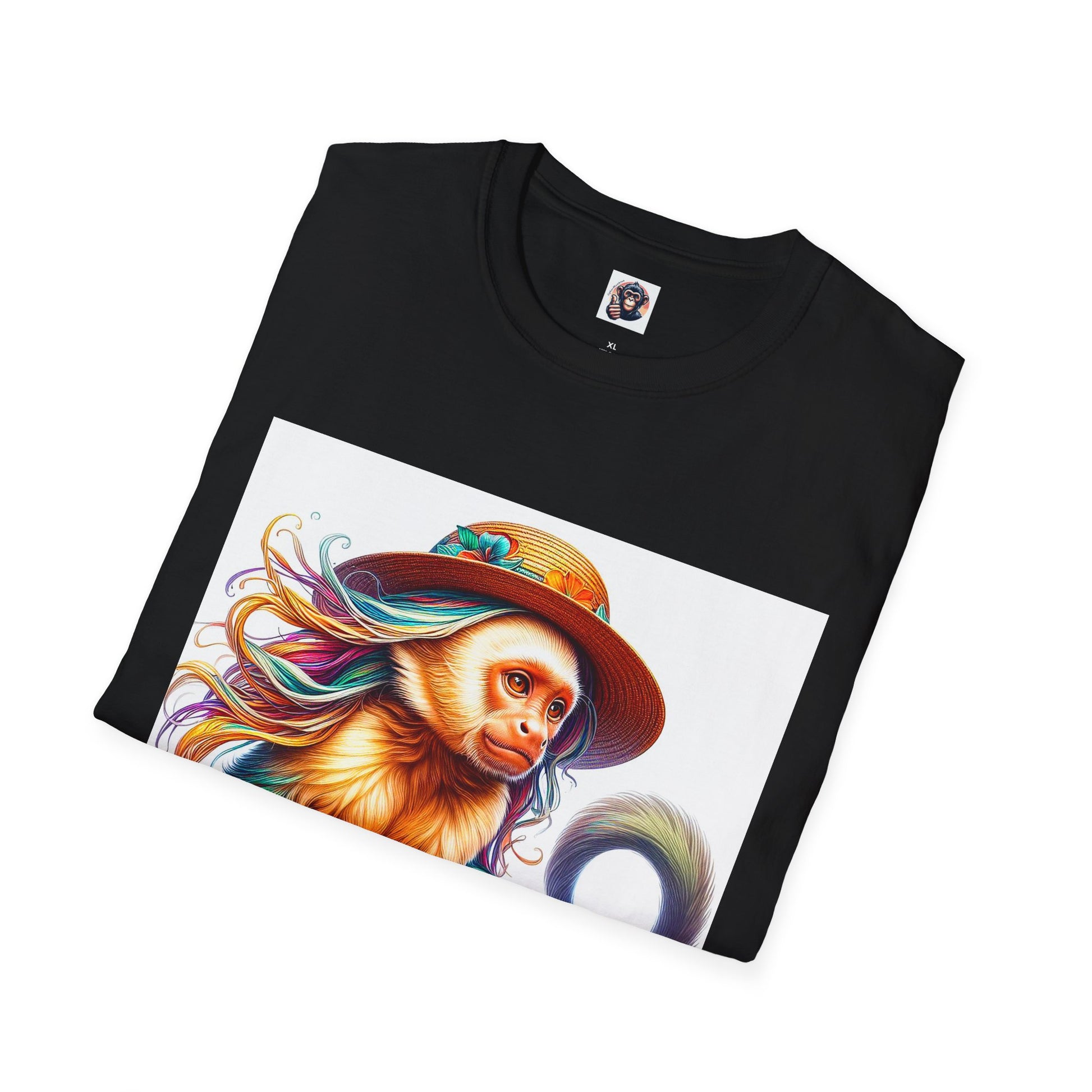 Capuchin Monkey beach surfer T-Shirt Printify