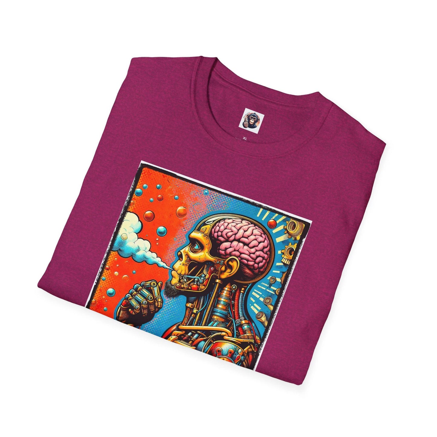 Chimpanzee Themed Steampunk Graphic T Shirt Cotton Crew Neck Unisex DTG Print Artwork TikTok Trend by Printify