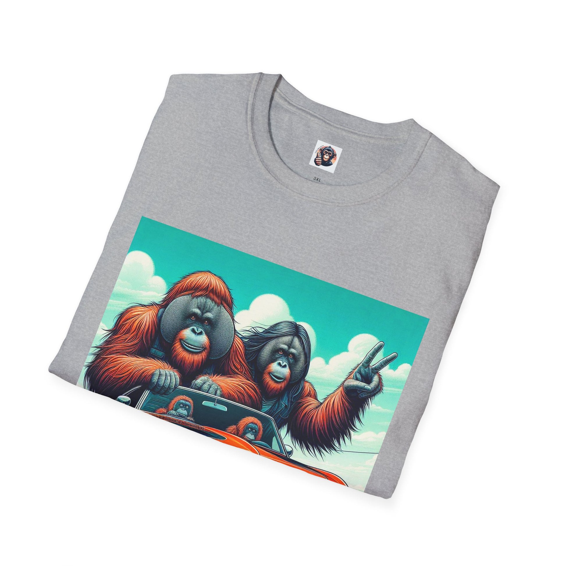 Wacky Orangutans crazy drivers T-Shirt Printify