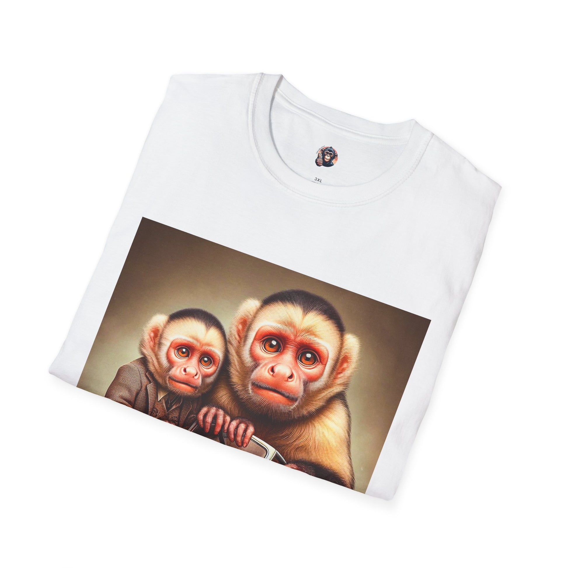 Capuchin friends driving Tee Shirt T-Shirt Printify