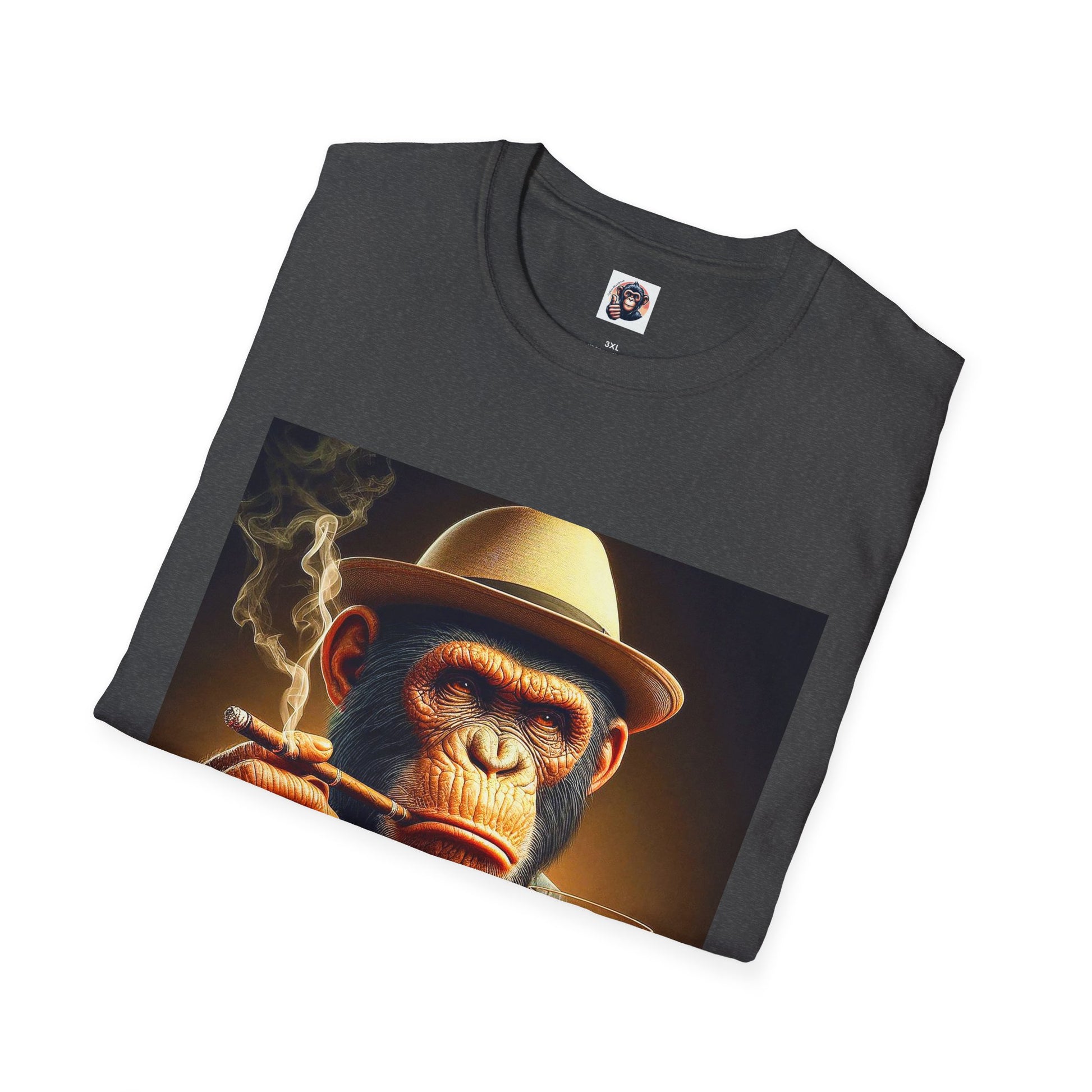 Bonobo whiskey and smoking T-Shirt Printify