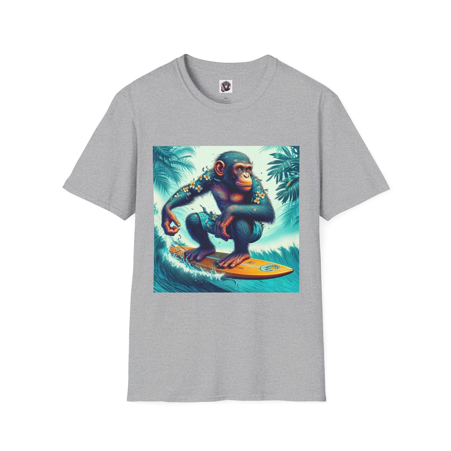 Bonobo crashing waves T-Shirt Printify XS Sport Grey