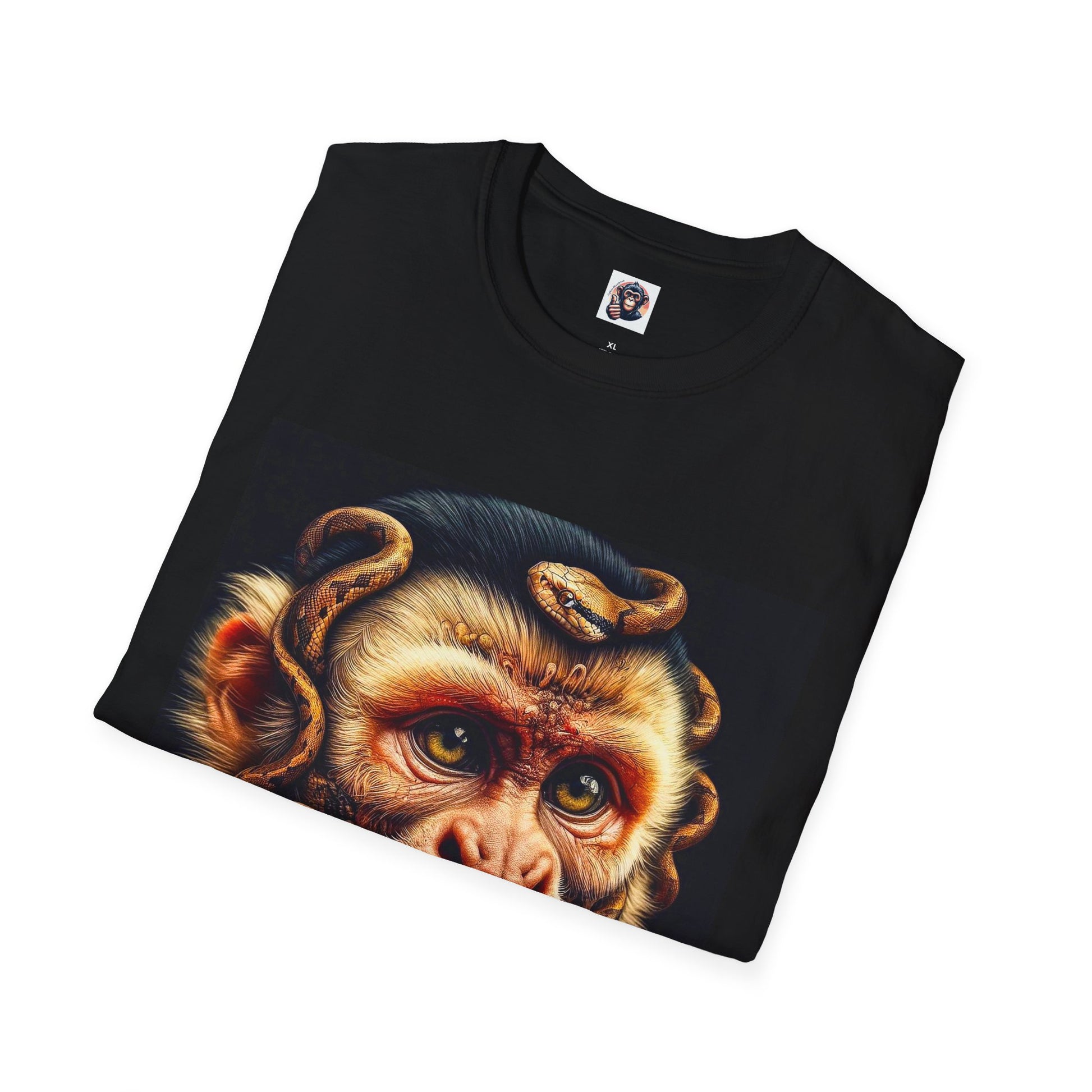 Capuchin Monkey snake hair shirt T-Shirt Printify