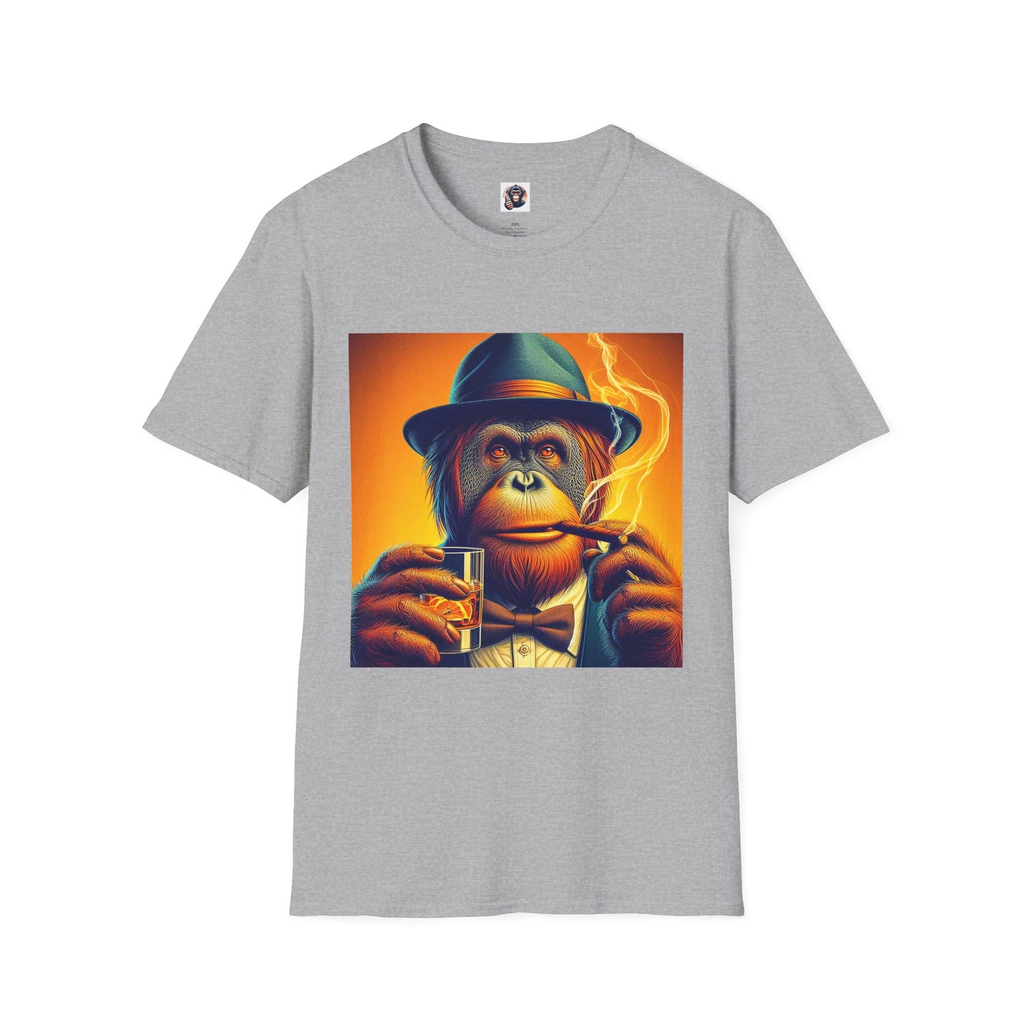 Orangutans whiskey man T-Shirt Printify XS Sport Grey