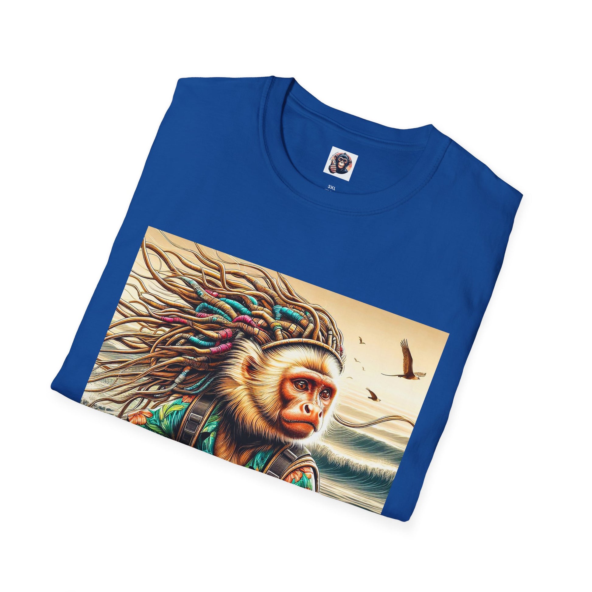Capuchin Monkey warrior king surfer T-Shirt Printify