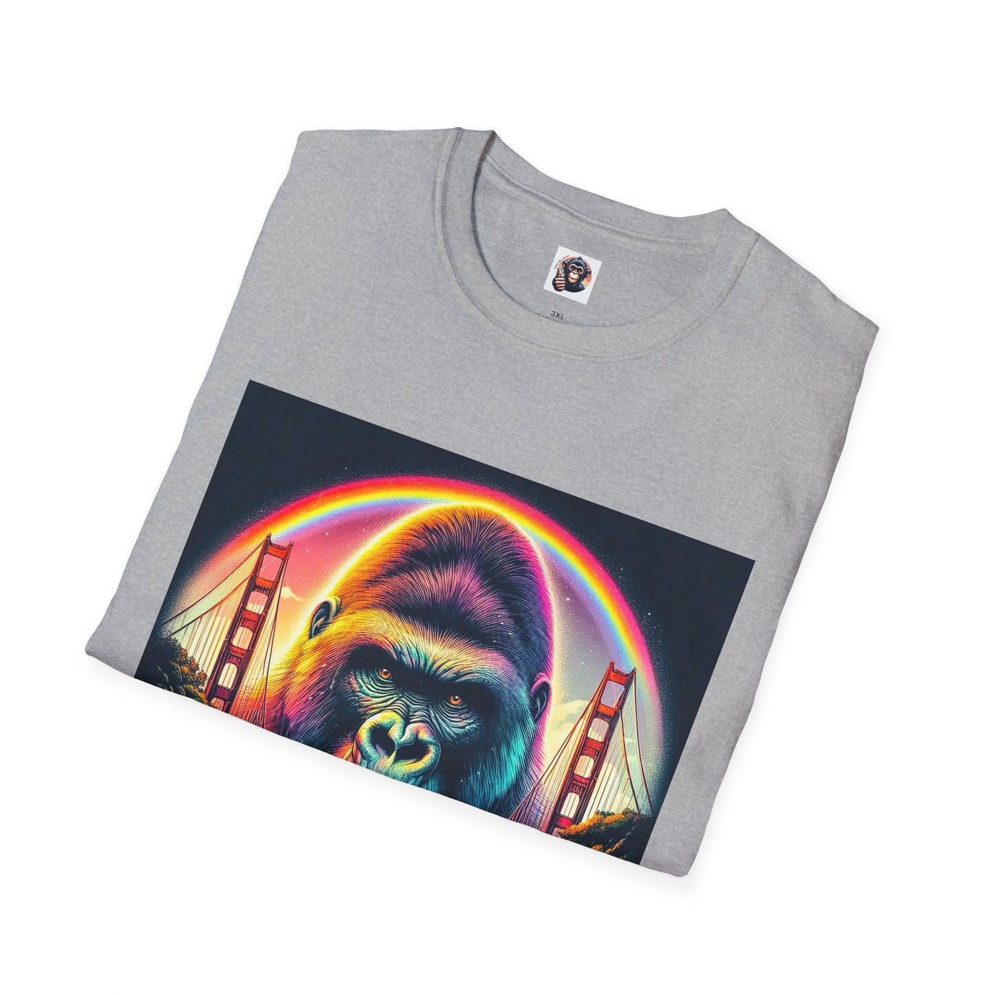 Gorilla rainbow ocean T-Shirt Printify