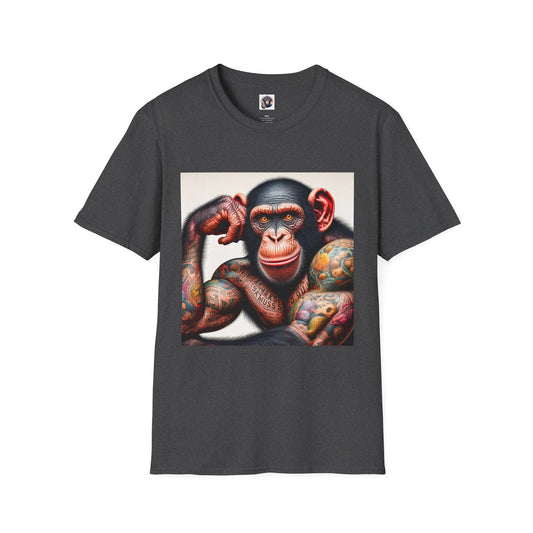 Bonobo muscles man T-Shirt Printify XS Dark Heather