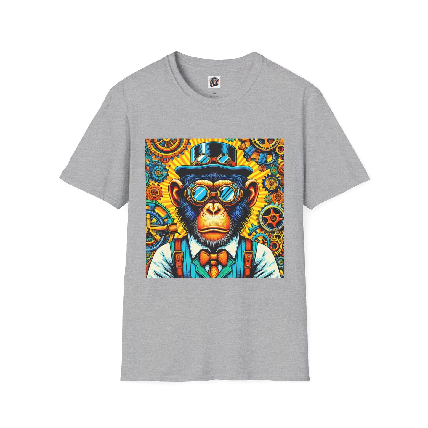 Bonobo steam punk T-Shirt Printify XS Sport Grey