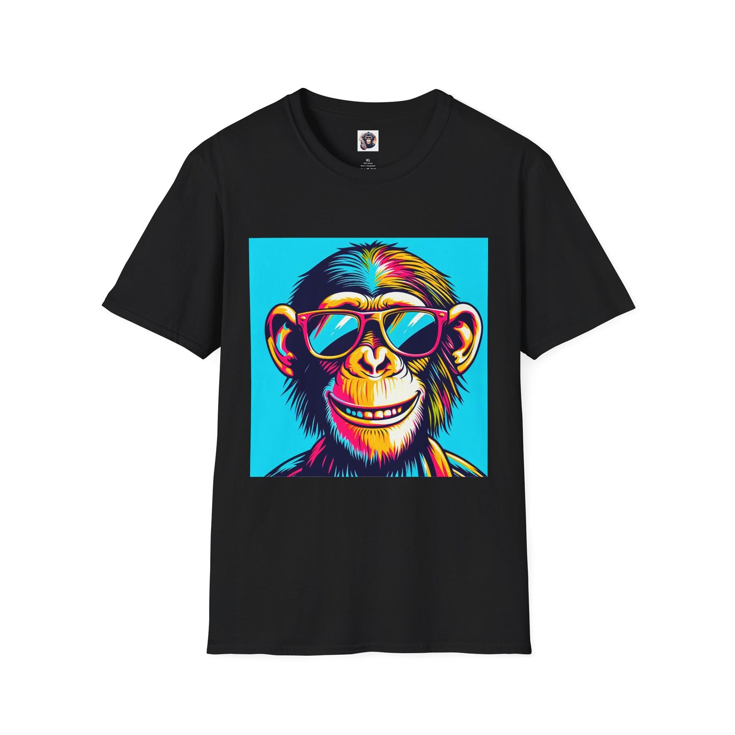 Chimp happy man T-Shirt Printify XS Black