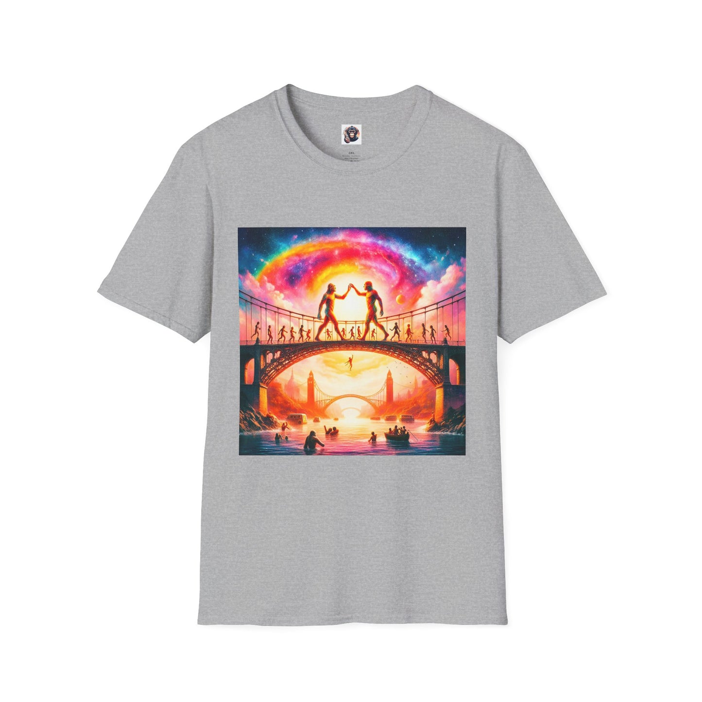Homo Sapiens rainbow T-Shirt Printify XS Sport Grey