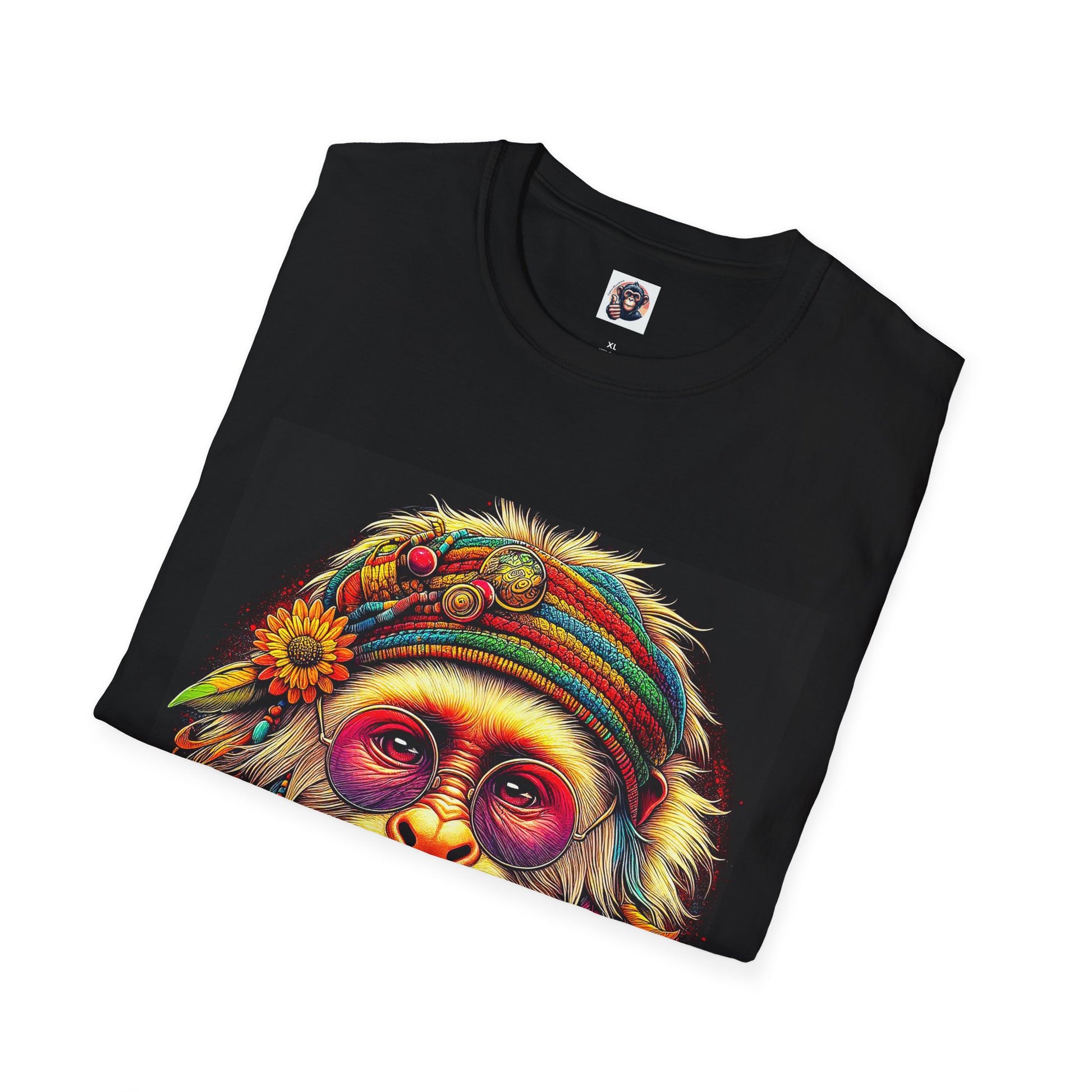 Capuchin Monkey 70s hippie T-Shirt Printify