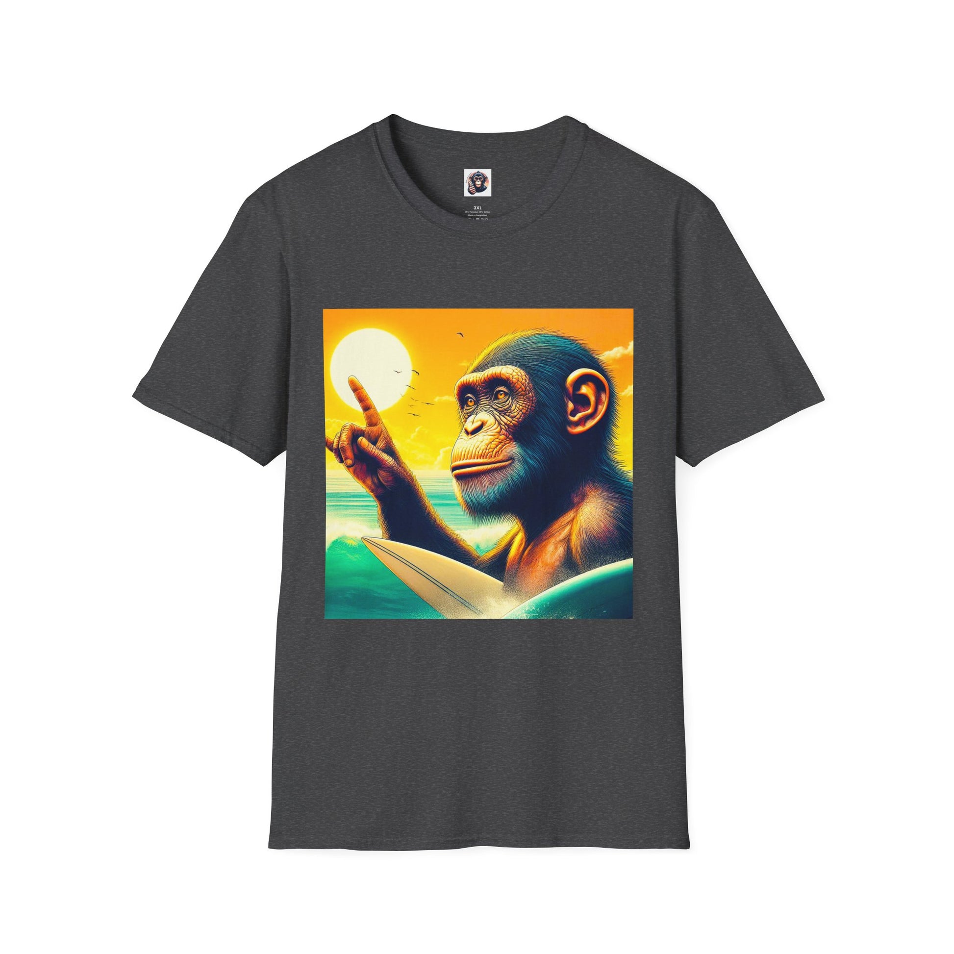Bonobo ocean beauty T-Shirt Printify XS Dark Heather