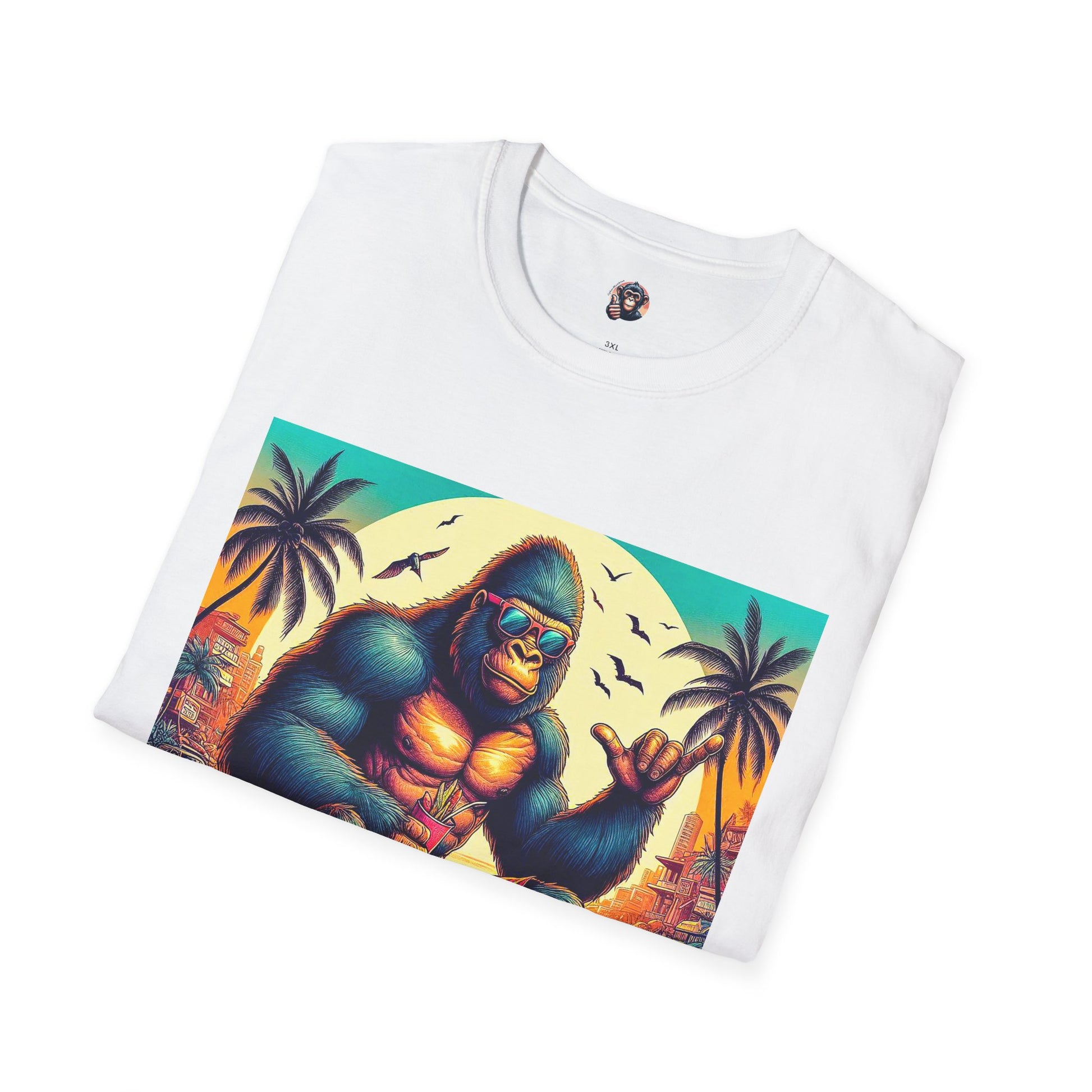 Gorilla surfs up T-Shirt Printify