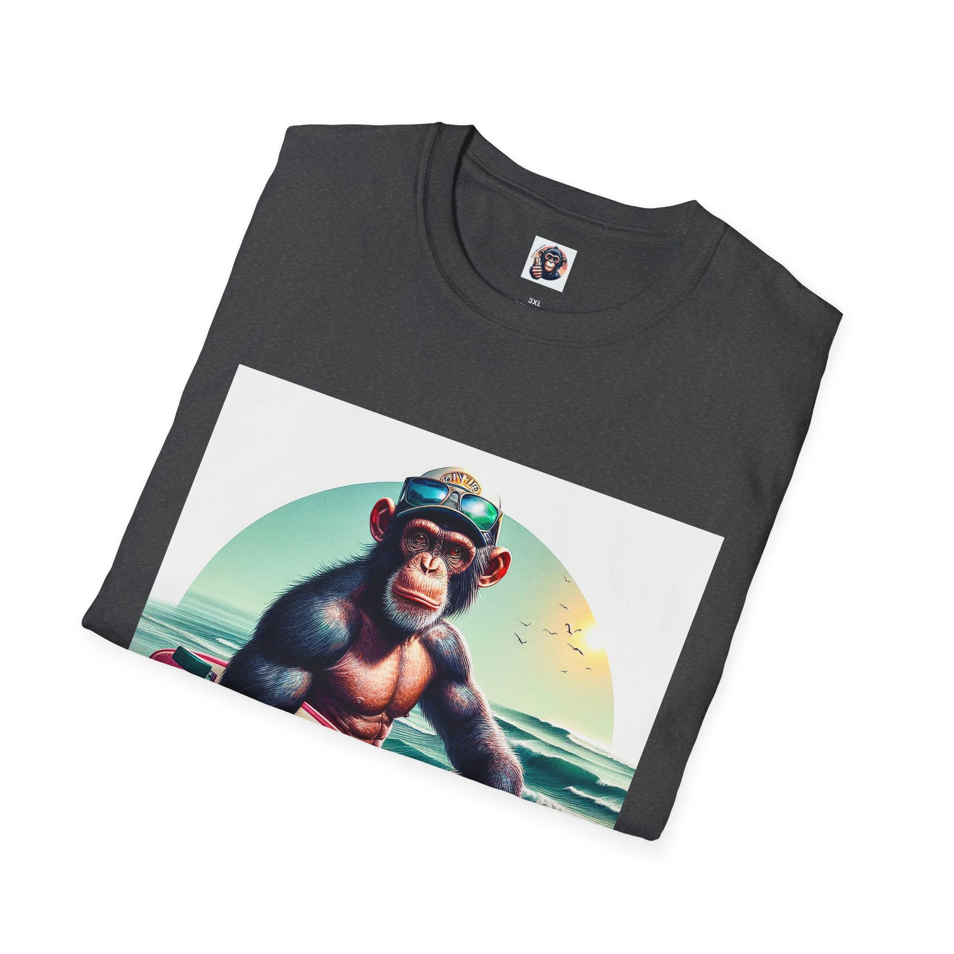 Chimp surfer T-Shirt Printify
