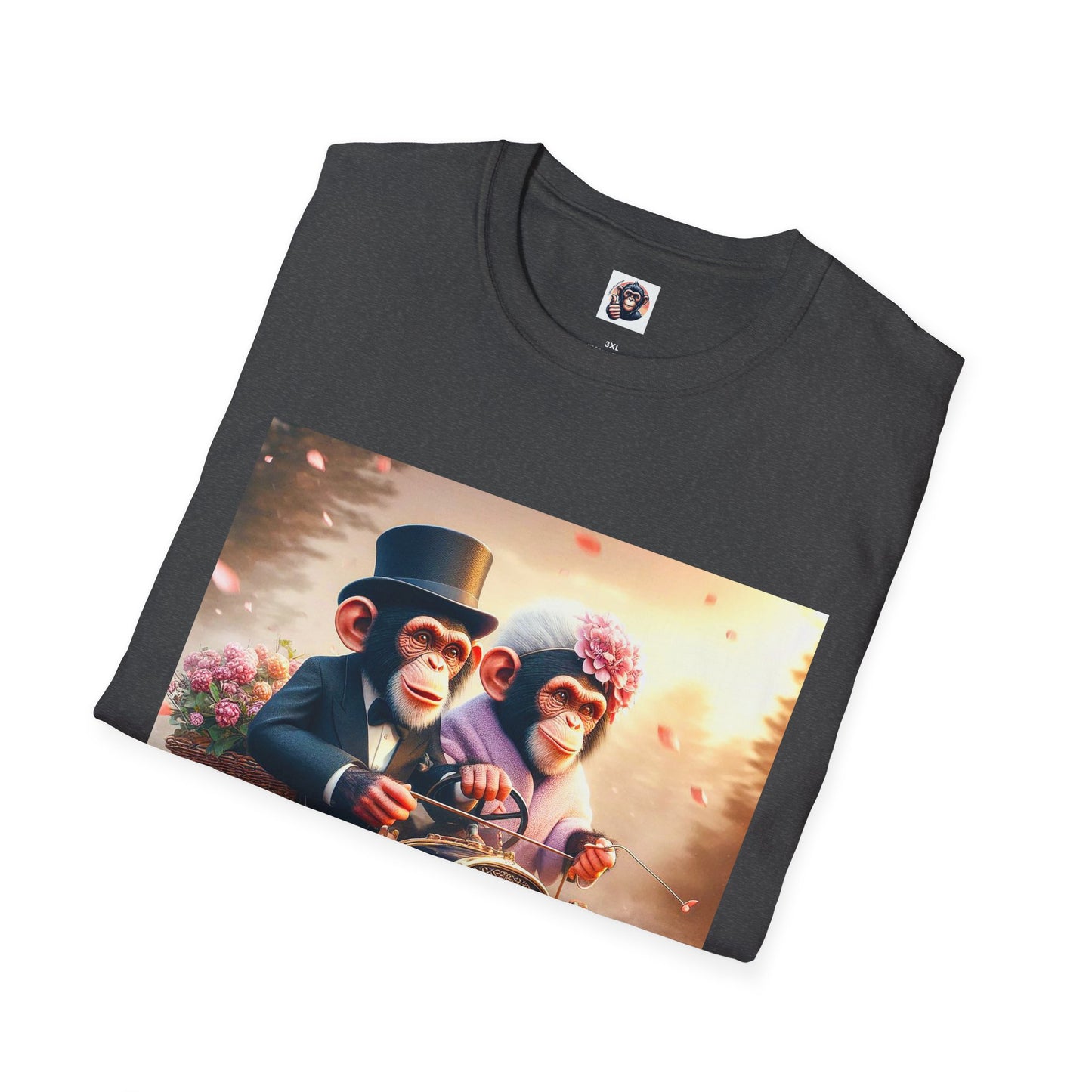 Wacky Chimp driving car T-Shirt Printify