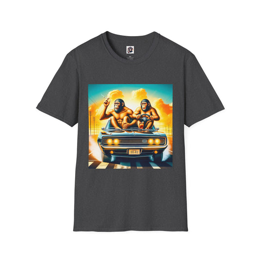 Wacky Homo Sapiens driving T-Shirt Printify XS Dark Heather