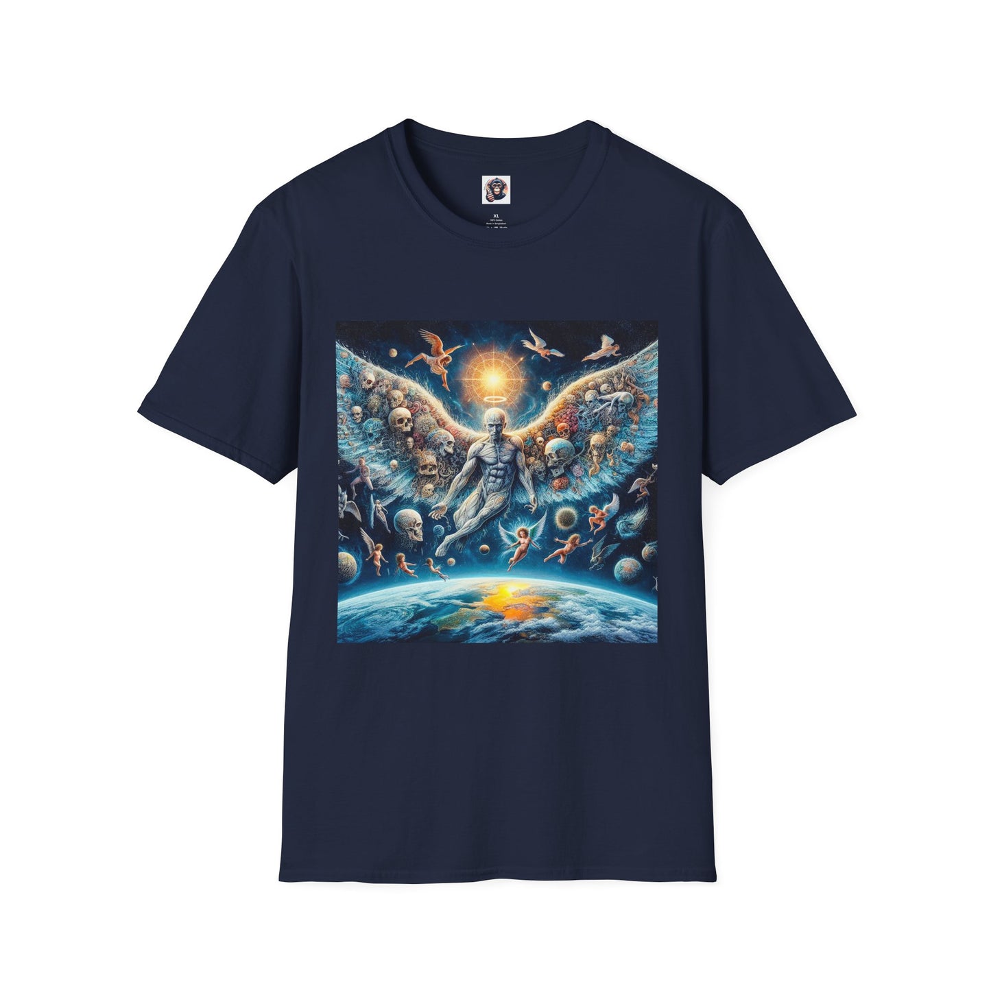 Homo Sapiens pretty Angel T-Shirt Printify XS Navy