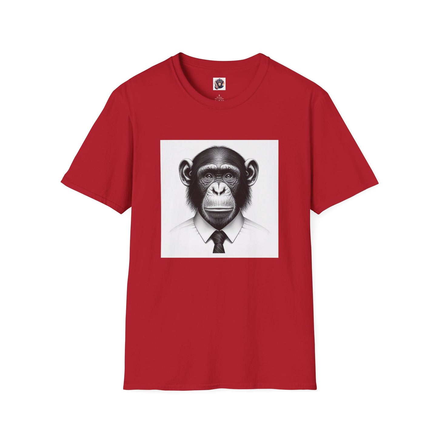 Bonobo business Man T-Shirt Printify S Cherry Red