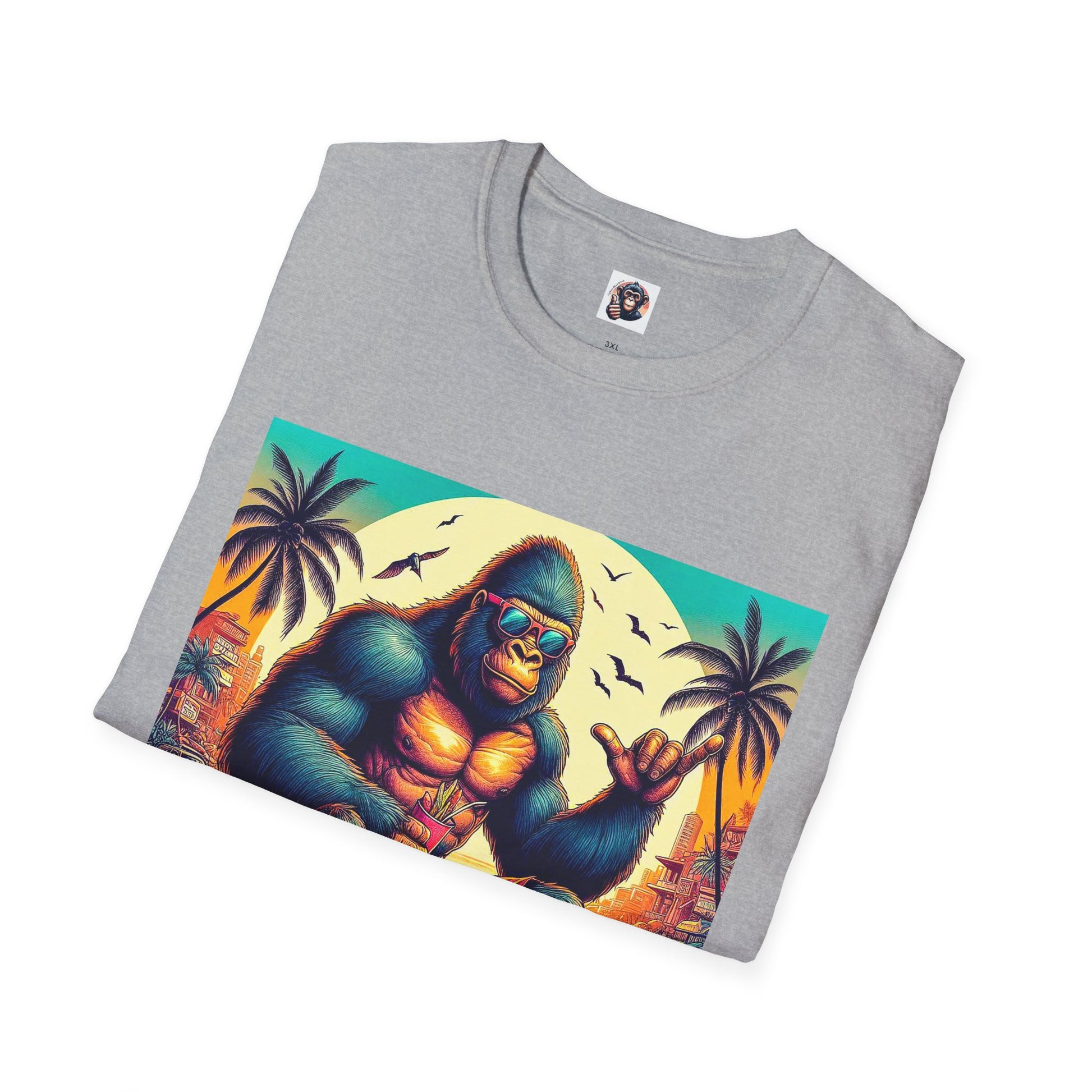 Gorilla surfs up T-Shirt Printify