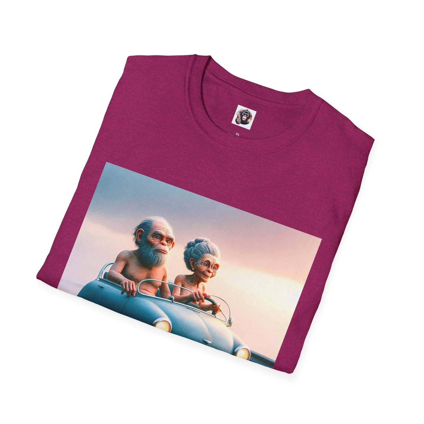 Homo Sapiens Designs Blue Car Graphic T Shirt Cotton Crew Neck Unisex Casual Tee by Printify