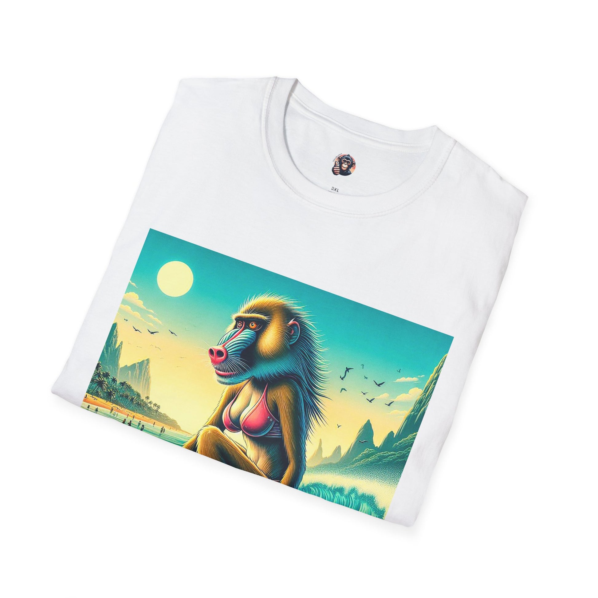 Baboon surfer T-Shirt Printify