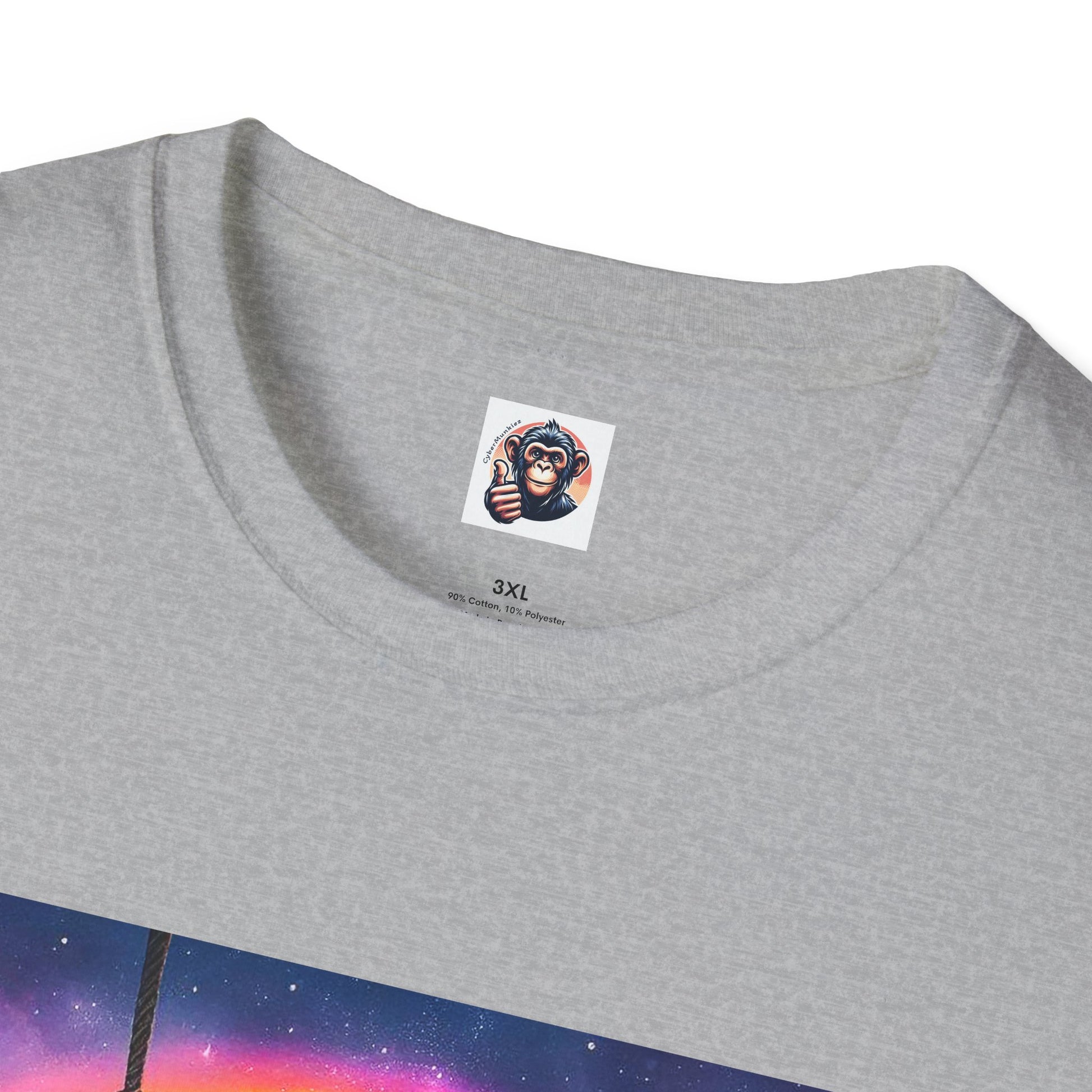 Chimp swinging high T-Shirt Printify