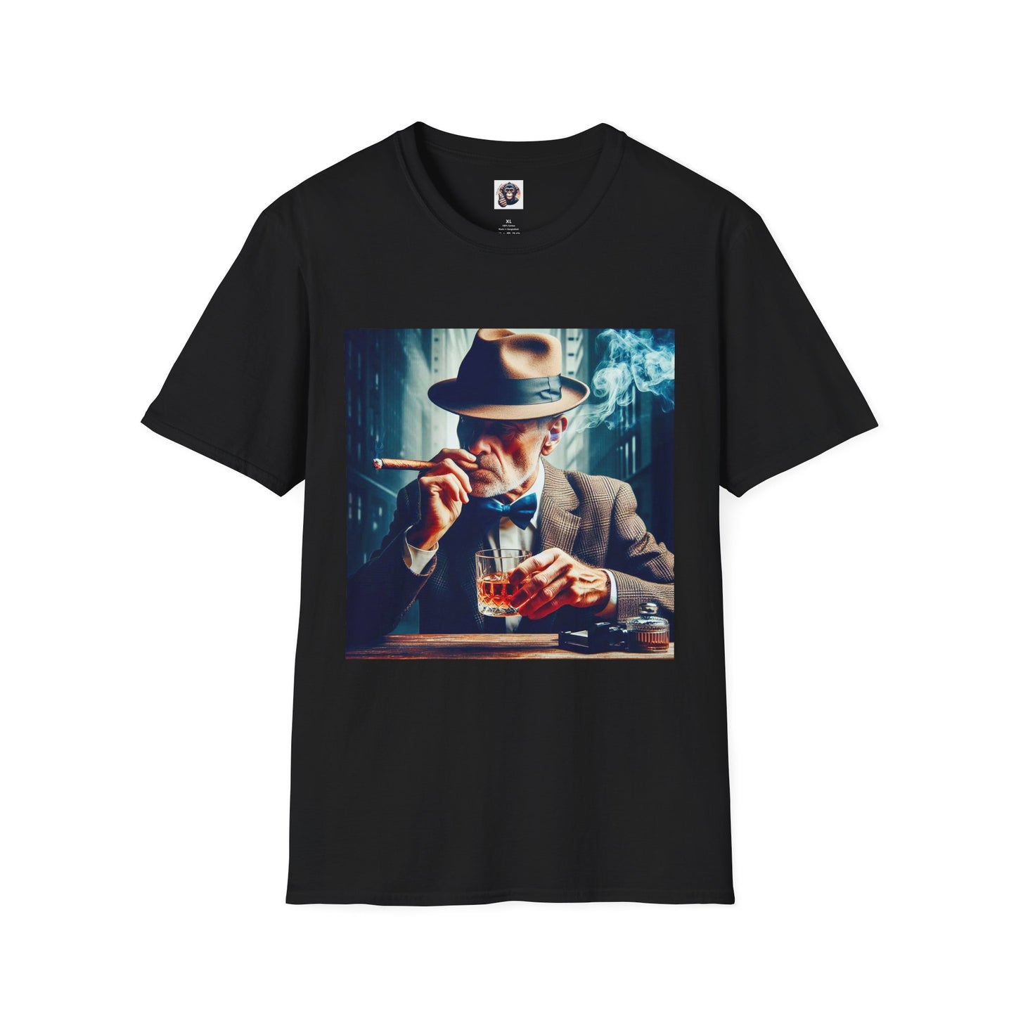 Homo Sapiens smoking T-Shirt Printify XS Black