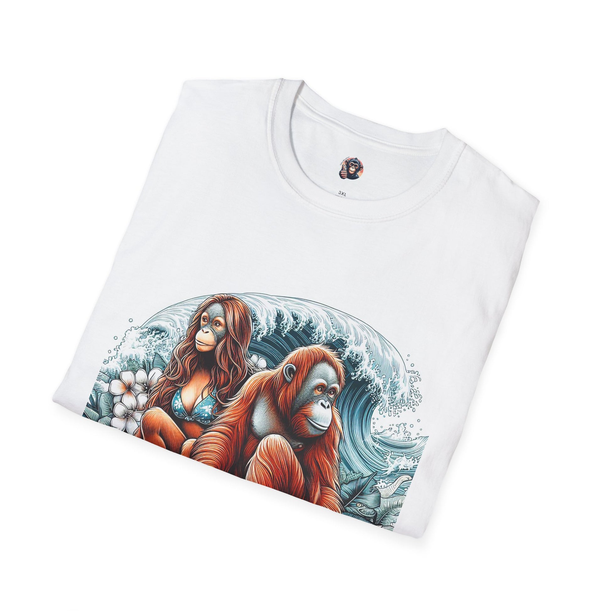 Orangutans surfing T-Shirt Printify