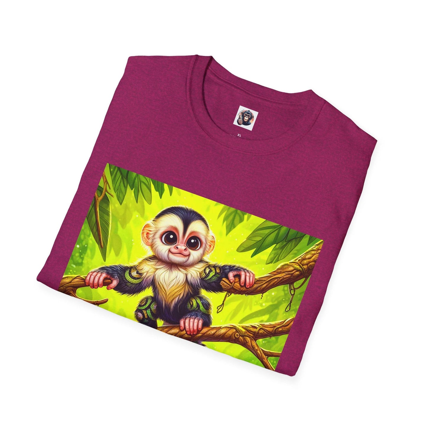 Capuchin Monkey Jungle Graphic T Shirt For Animal Lovers Unisex Soft Cotton Tee Collection by Printify