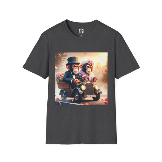 Wacky Chimp driving car T-Shirt Printify XS Dark Heather