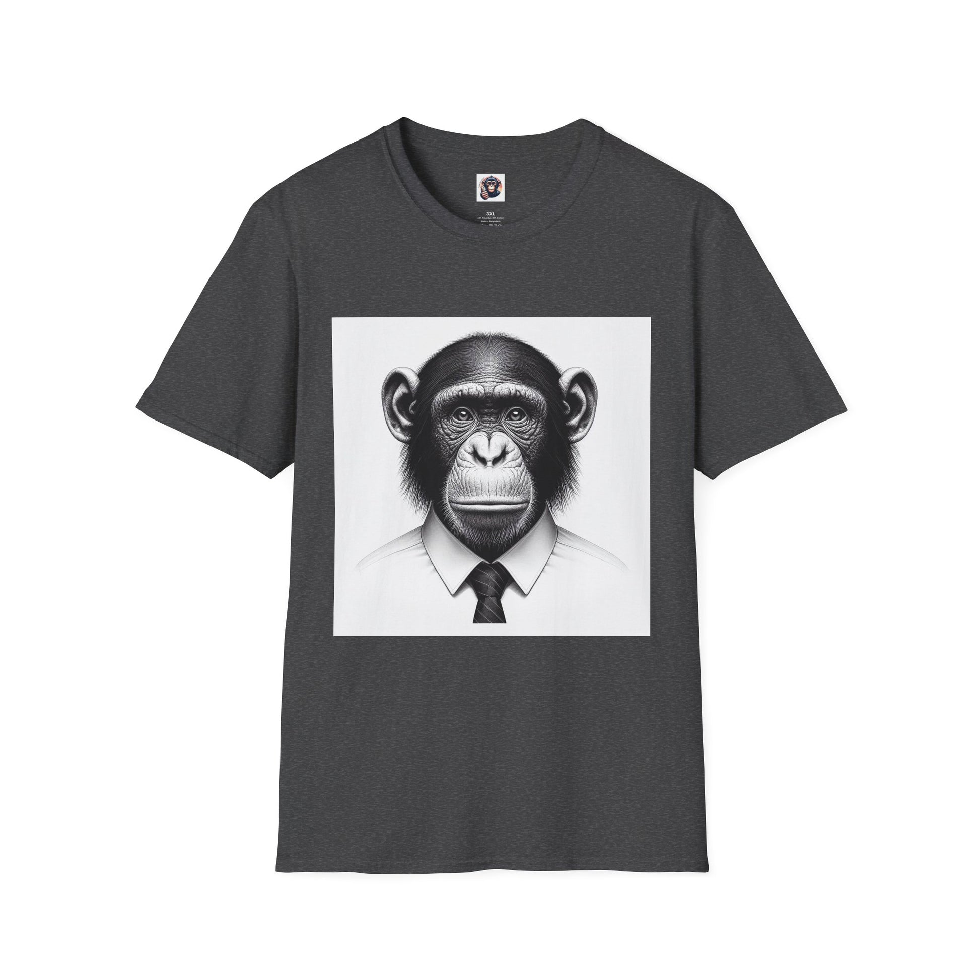 Bonobo business Man T-Shirt Printify XS Dark Heather