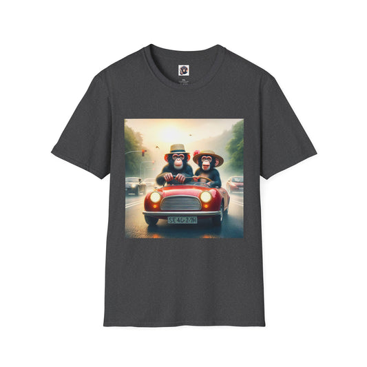 Wacky Chimp red car T-Shirt Printify XS Dark Heather