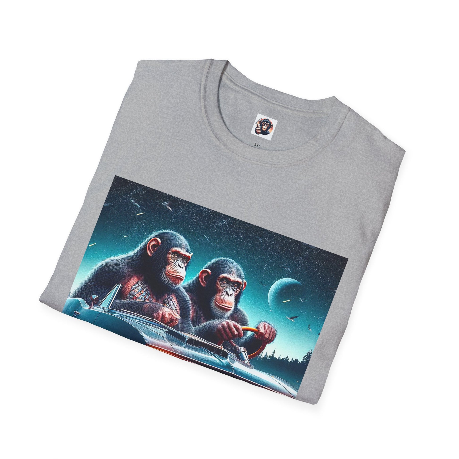 Wacky Bonobo friends driving T-Shirt Printify