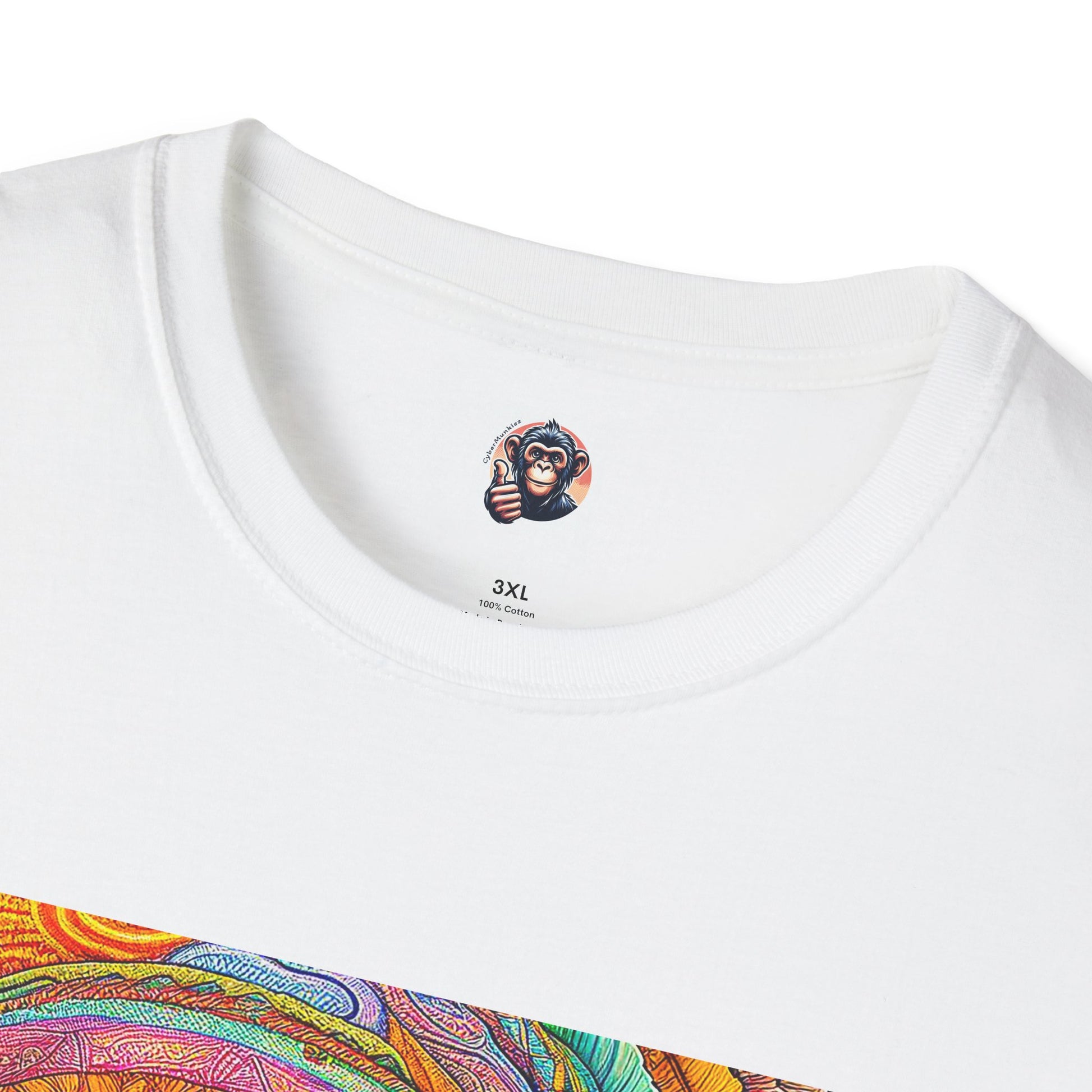 Capuchin Monkey hippie girl shirt T-Shirt Printify