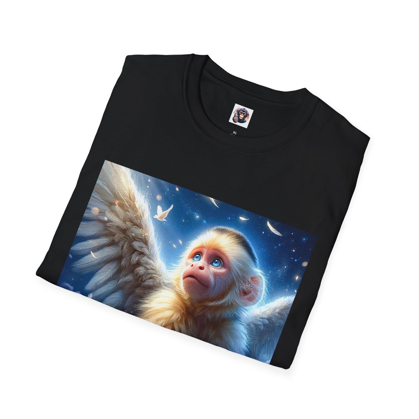 Capuchin Monkey Angel wings T-Shirt Printify