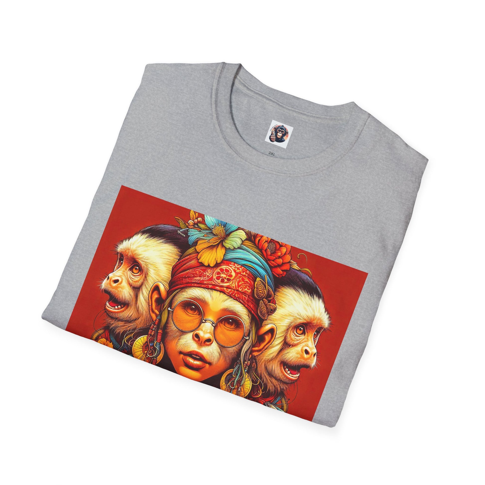 Capuchin Monkey 70s soul sister shirt T-Shirt Printify