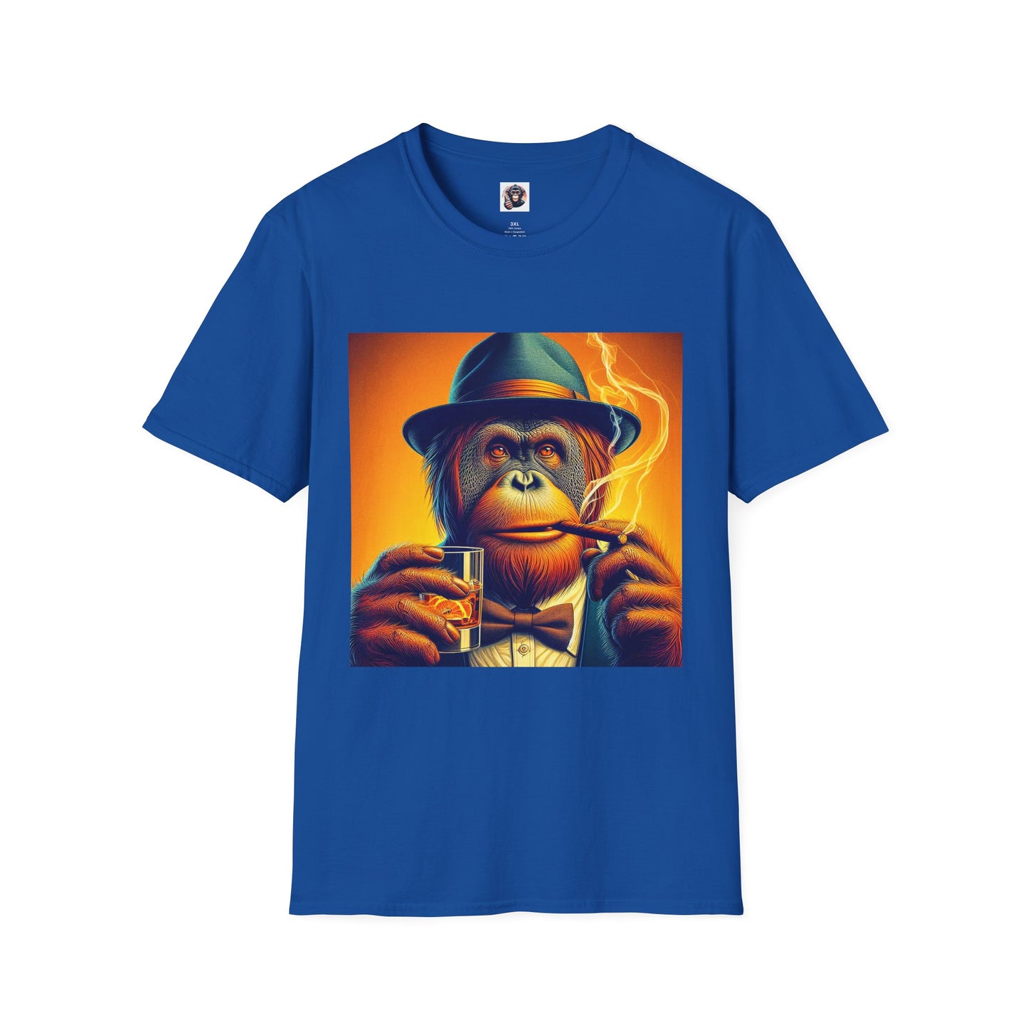 Orangutans whiskey man T-Shirt Printify XS Royal