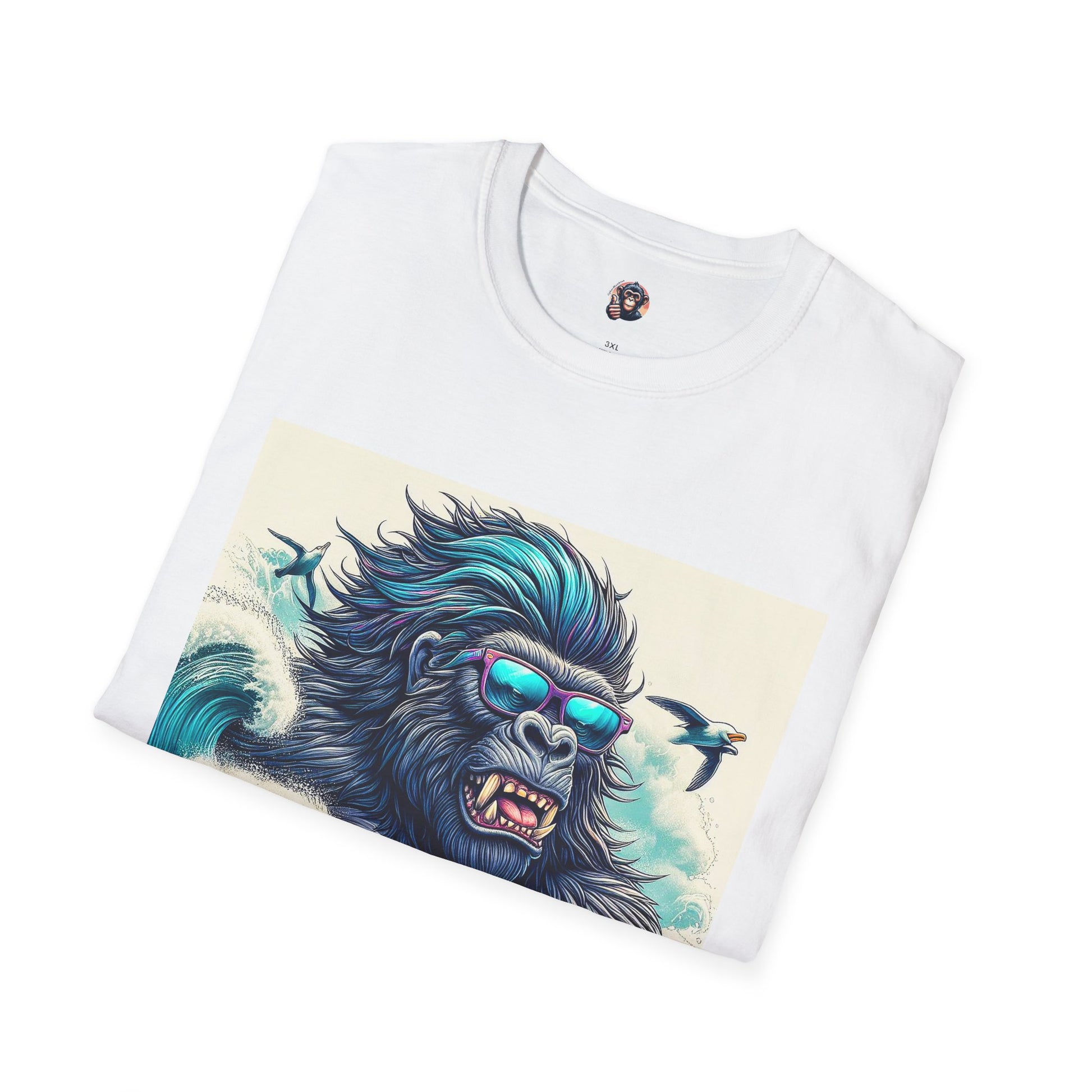 Gorilla surfer dude T-Shirt Printify