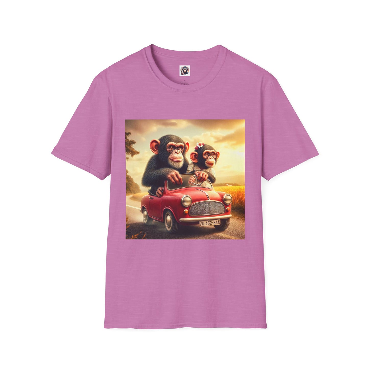 Wacky Chimp tiny car T-Shirt Printify S Heather Radiant Orchid