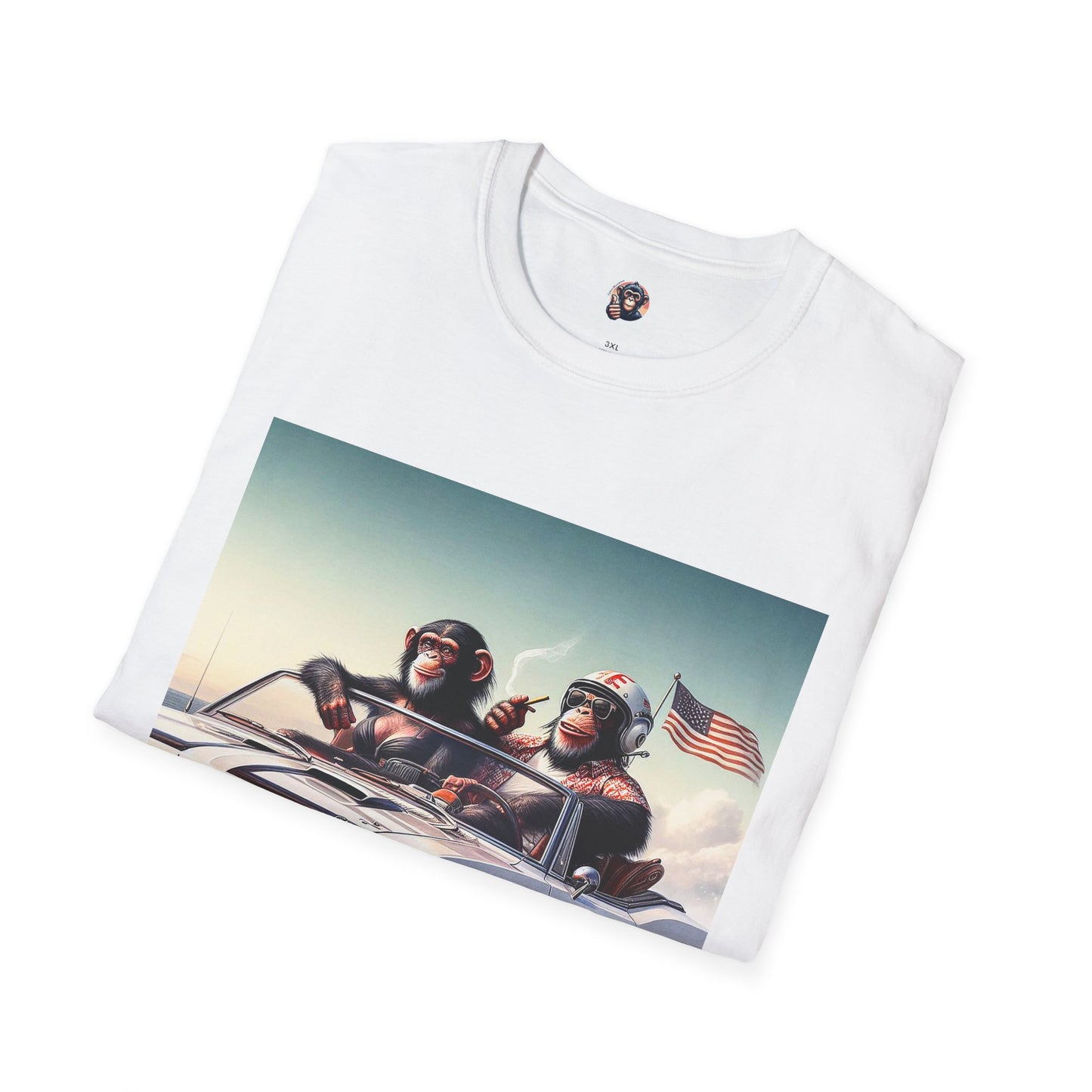 Wacky Chimp grey mustang T-Shirt Printify