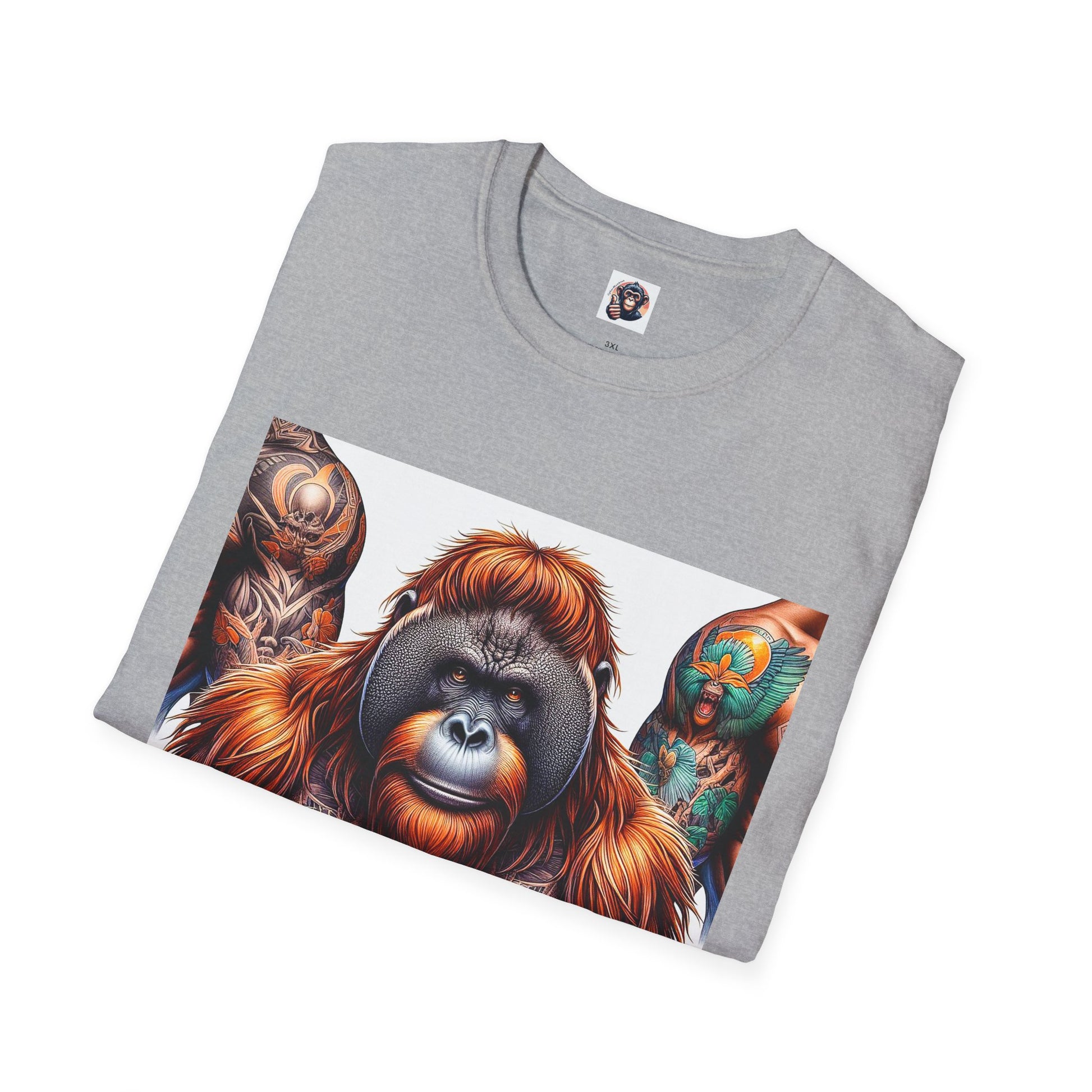 Orangutans muscles man T-Shirt Printify