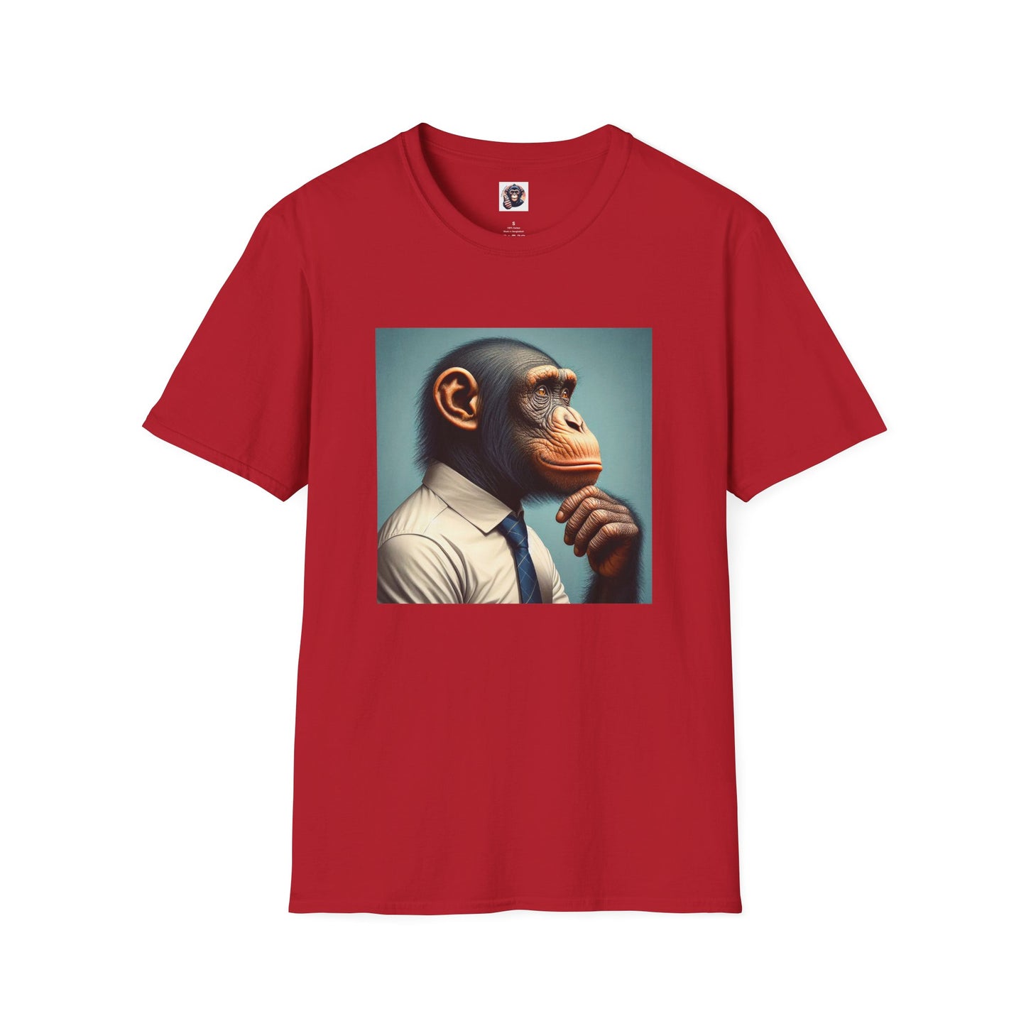 Bonobo business man T-Shirt Printify S Cherry Red
