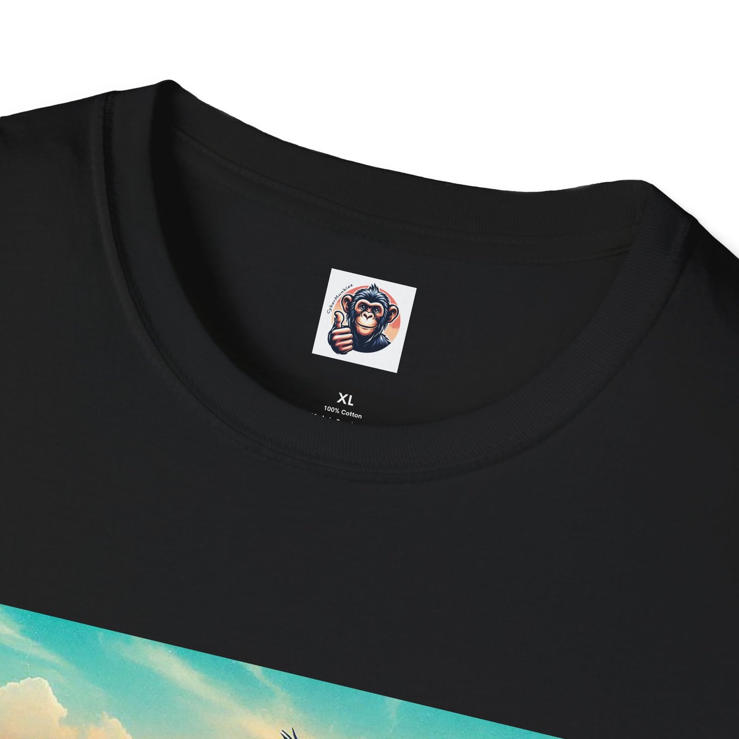Lemurs surfing dude T-Shirt Printify
