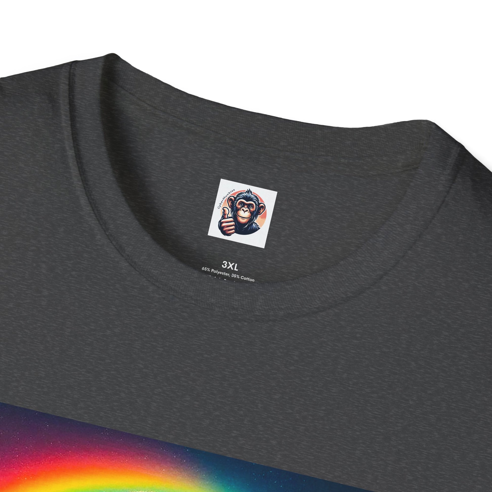 Capuchin Monkey pretty rainbow shirt T-Shirt Printify