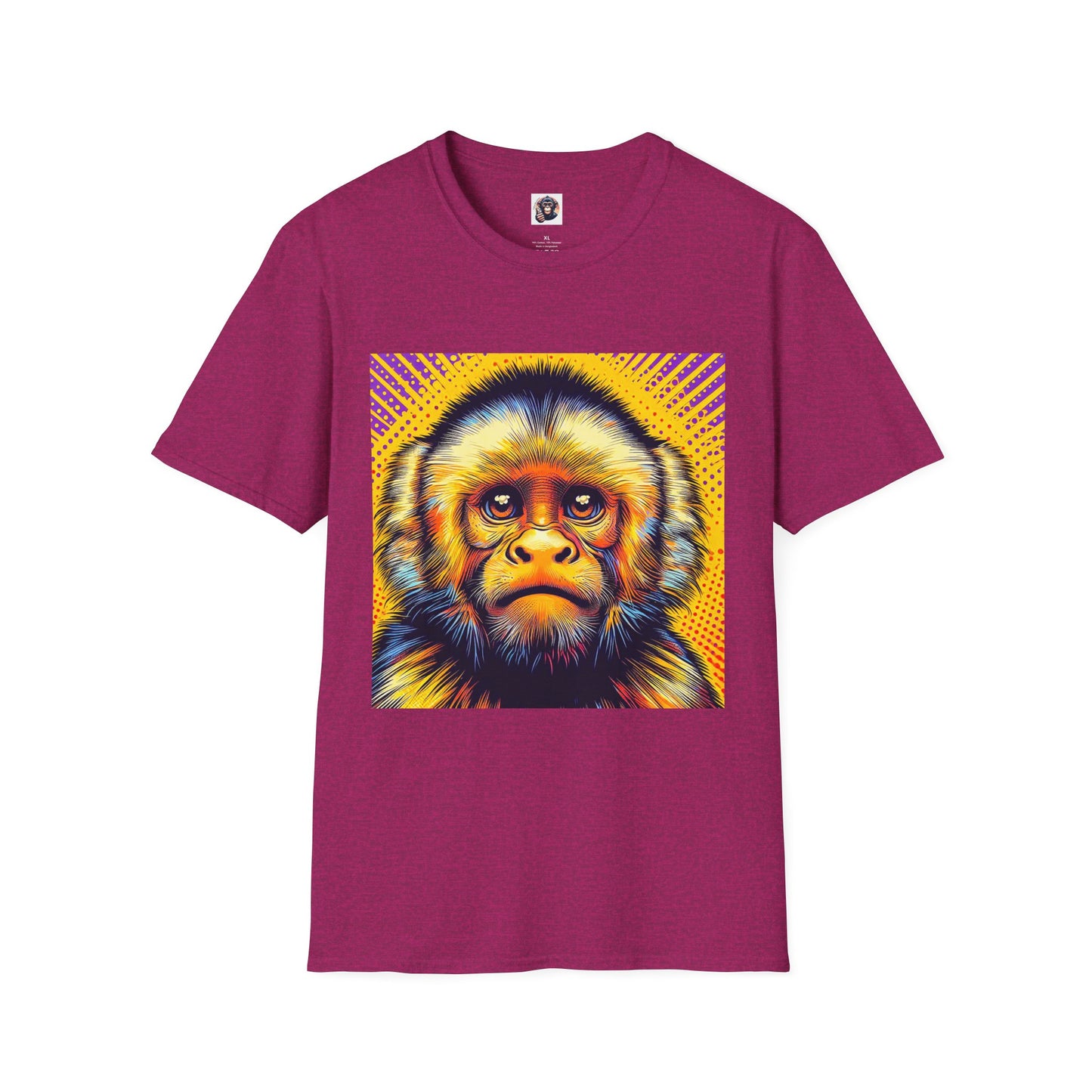 Capuchin Monkey yellow T-Shirt Printify S Antique Heliconia